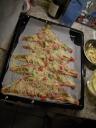 Auspacken macht hungrig. Her mit der Weihnachtspizza